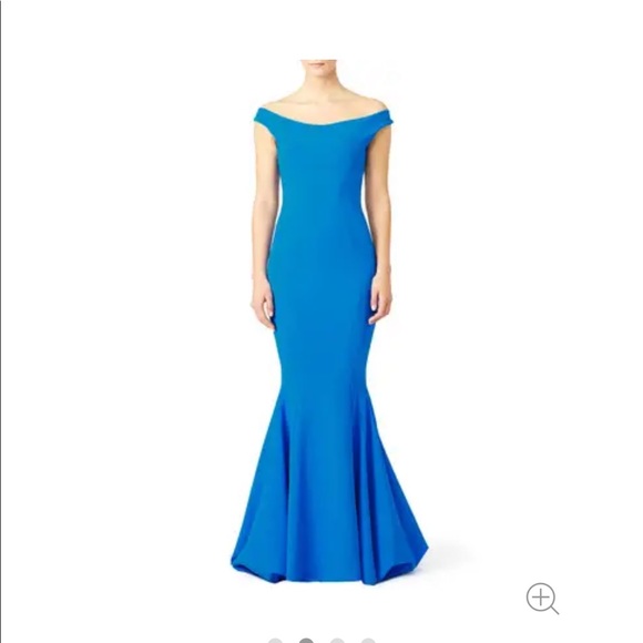 Chiara Boni La Petite Robe Maeli Mermaid Gown in Cobalt - Picture 2 of 15